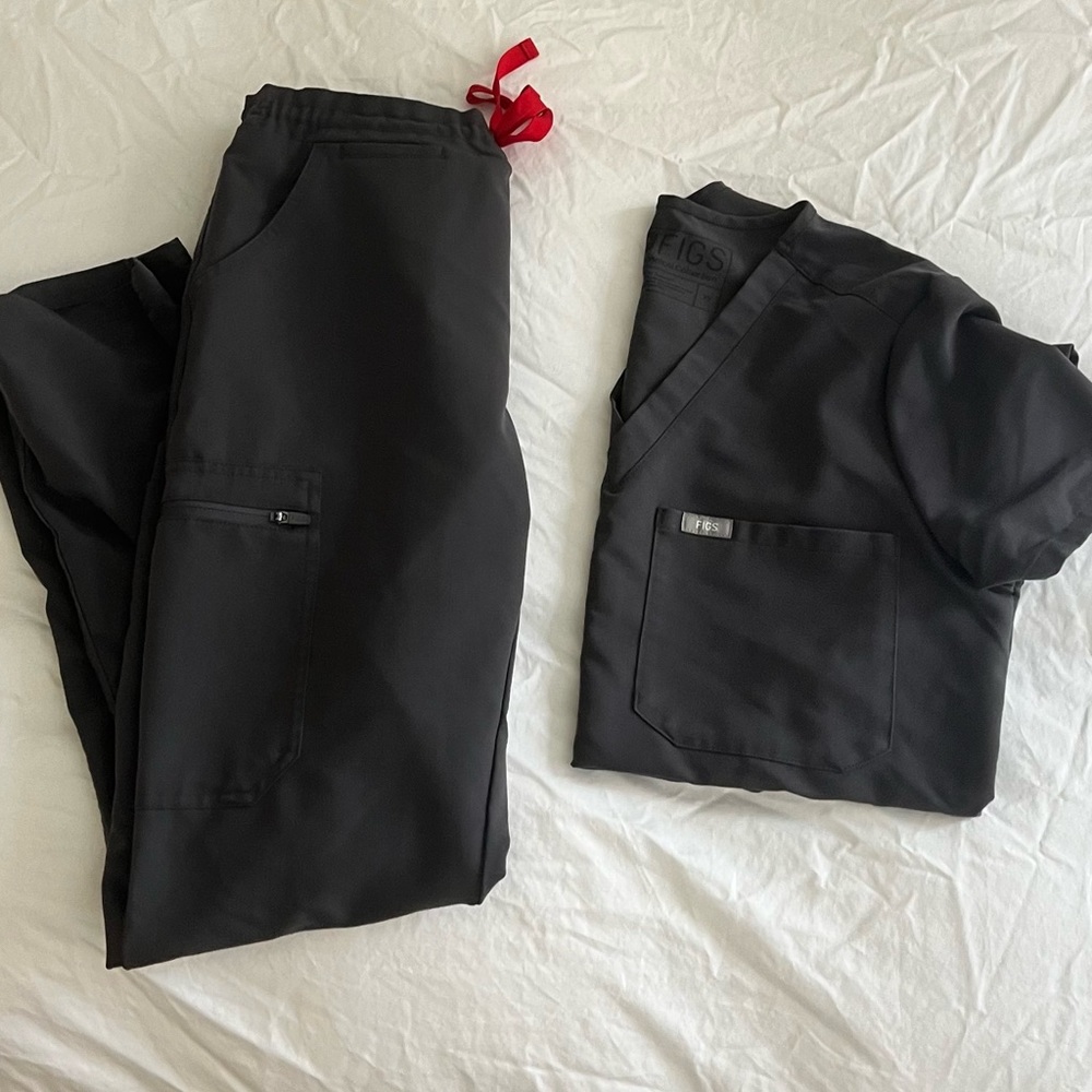 Figs Charcoal Yola Skinny Scrub Pants Charcoal